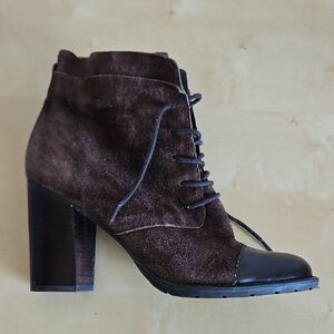 Franco Sarto Brown Suede Ankle Boots